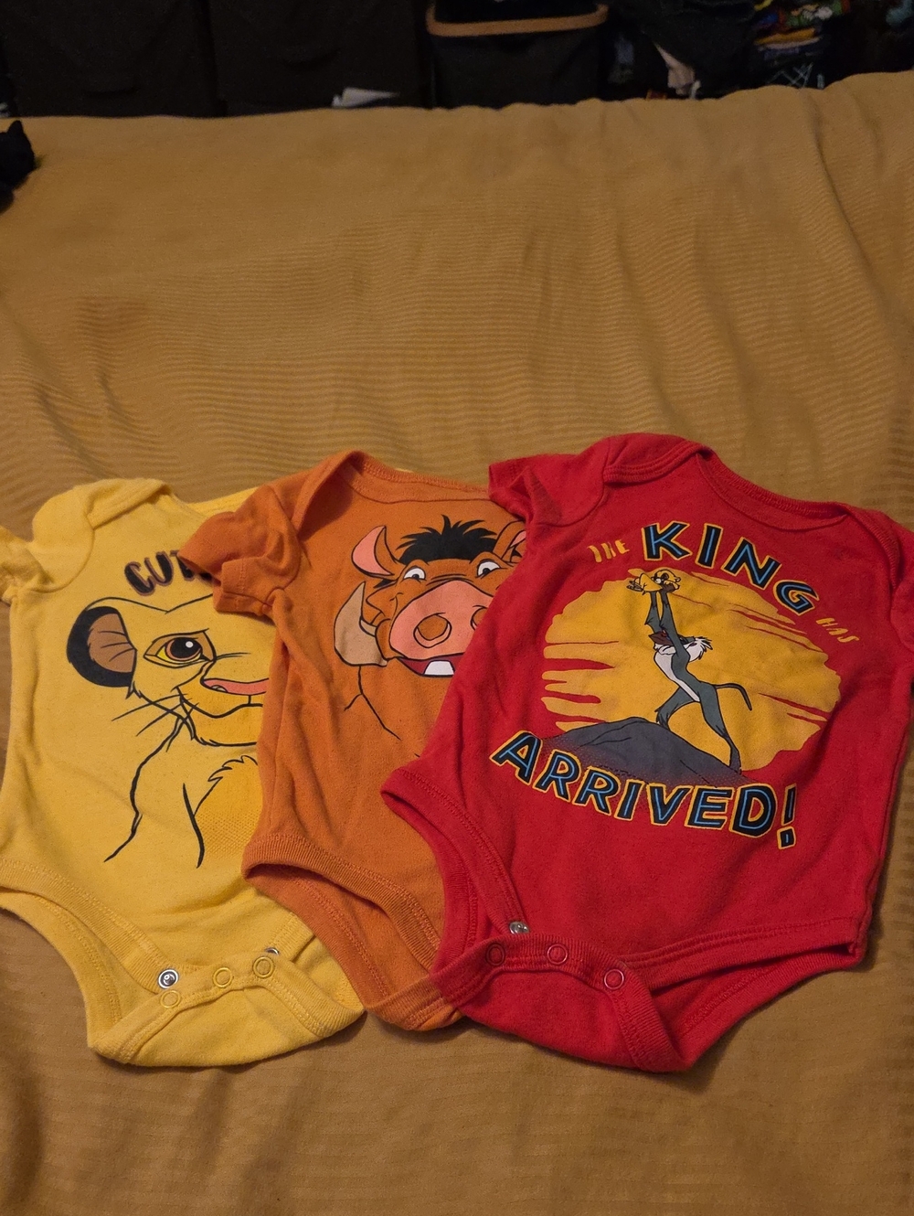 Disney Lion King Bodysuit Set - Red, Orange, Yellow